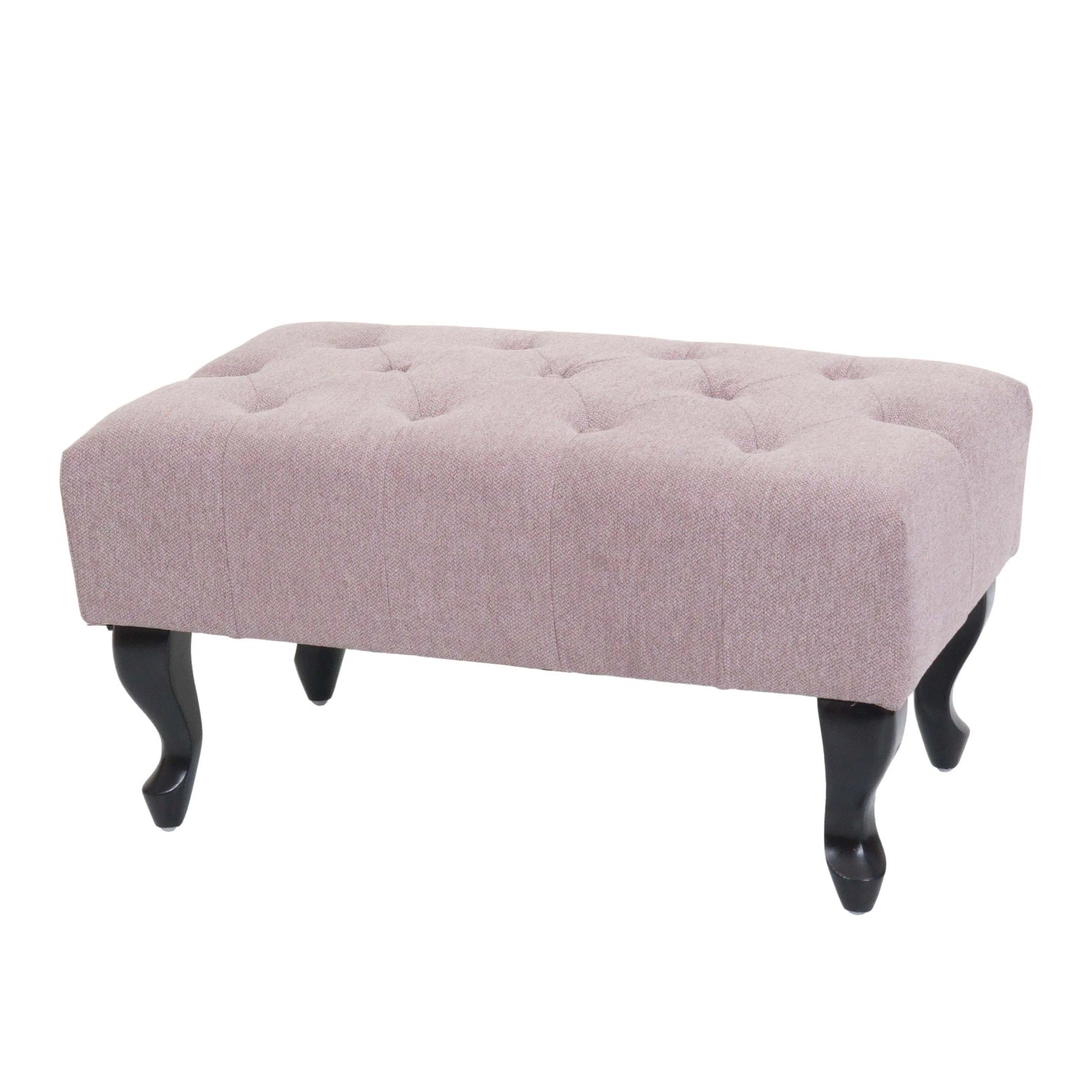 MCW Ottomane Chesterfield Wasserabweisend Stoff/Textil 39x77x47cm Hellrosa