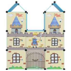 vidaXL Kinderschrank Modular mit 8 Würfeln Blau PP 340583