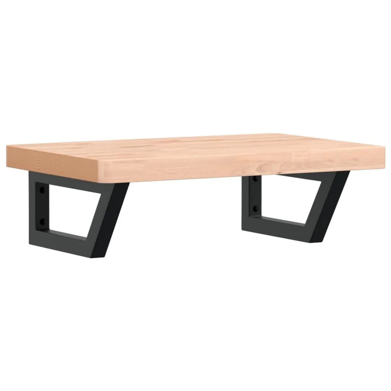 vidaXL Waschbeckenregal Wandmontage Stahl und Massivholz Buche 3302363 günstig online kaufen