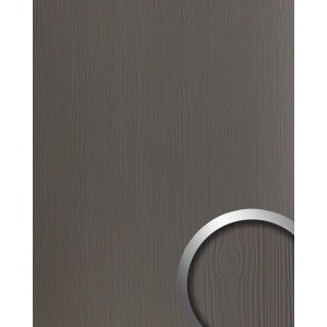 WALLFACE Paneel 24793 TIMBER Dark Grey, matte, graue Wandverkleidung mit Holzstruktur.