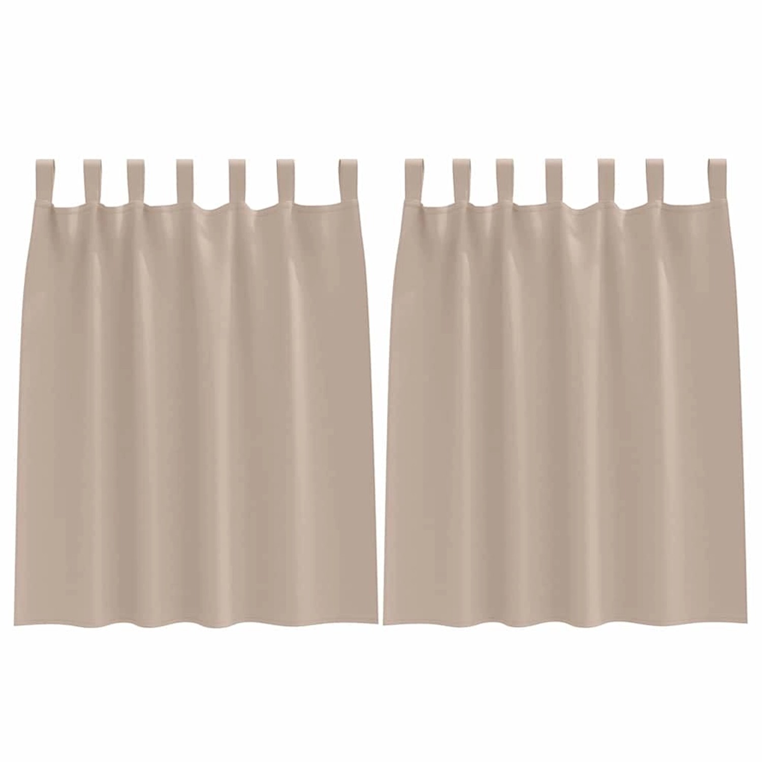vidaXL Verdunkelungs-Vorhänge mit Ringen Taupe Polyester 4107548 günstig online kaufen
