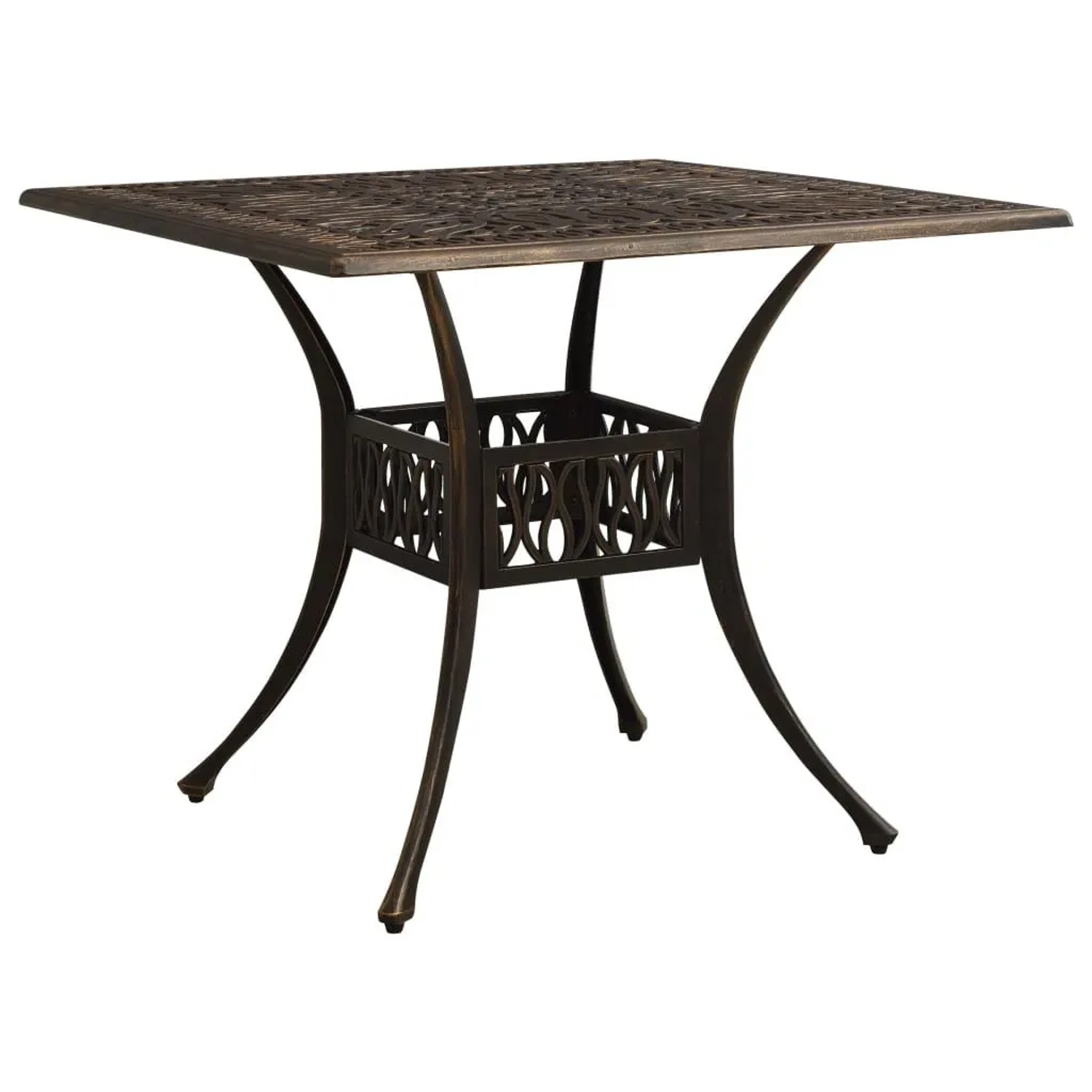 Furnicato Gartentisch Bronzen 90x90x73 Cm Aluminiumguss