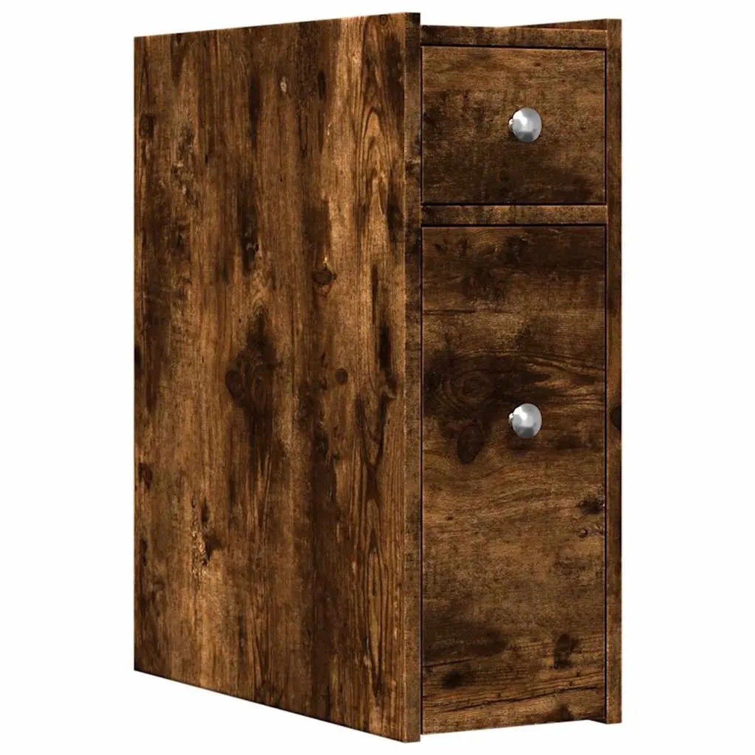vidaXL Badschrank Schmal mit Rollen Räuchereiche Holzwerkstoff 855290 günstig online kaufen