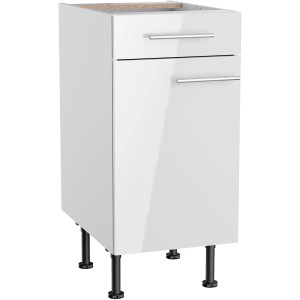 Optifit Unterschrank Rurik986, 40 cm, weiß, mit Schublade und Tür. Küchenunterschrank für mehr Stauraum.