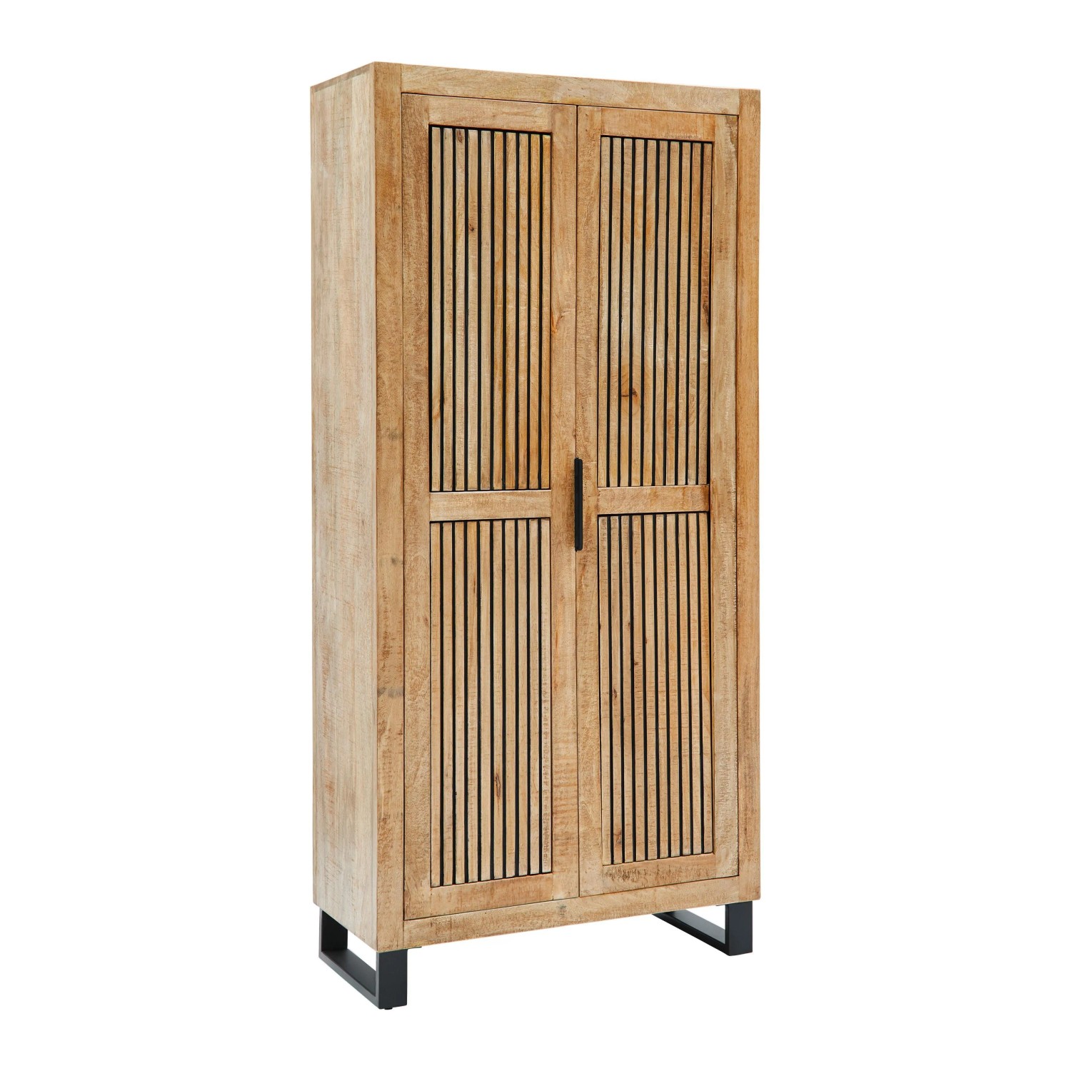 Mömax Garderobenschrank Everest Naturfarben/Schwarz