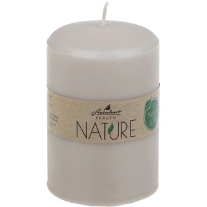 Steinhart Stumpenkerze Classic Nature, 100x67mm, Taupe, für Innen & Außen.