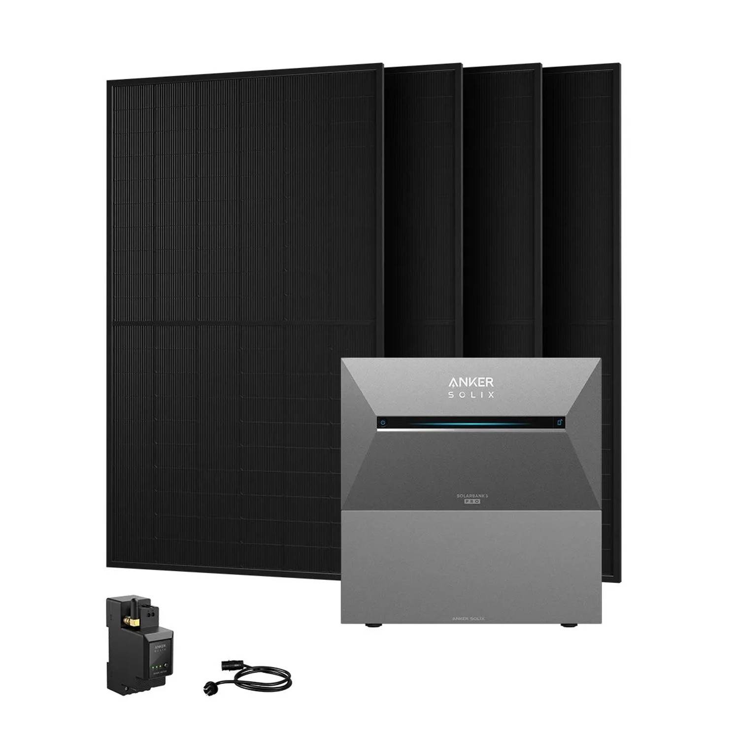 Anker Solix Balkonkraftwerk 2000 Wp Solarbank 3 E2700 Pro Und 1 BP2700 Inkl. Smart Meter