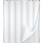 Schöner Wohnen Duschvorhang Saoba, 2er Set, weiß, 180x200 cm. Textil und wasserdichtes PEVA.