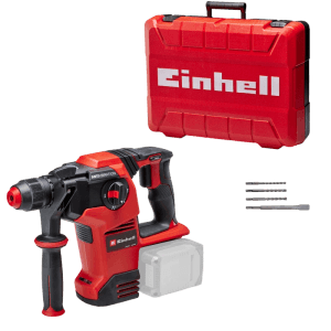 Einhell Akku-Bohrhammer TP-HD 36/30 Li BL +4 Solo mit Koffer, Bohrer und Meißel.