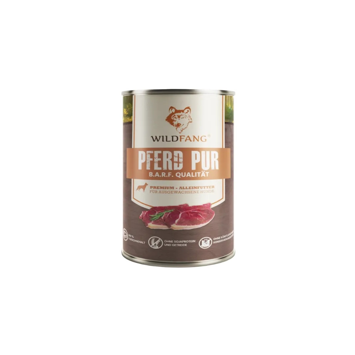 Wildfang Nassfutter Pferd Pur BARF Qualität 1 x 400 g