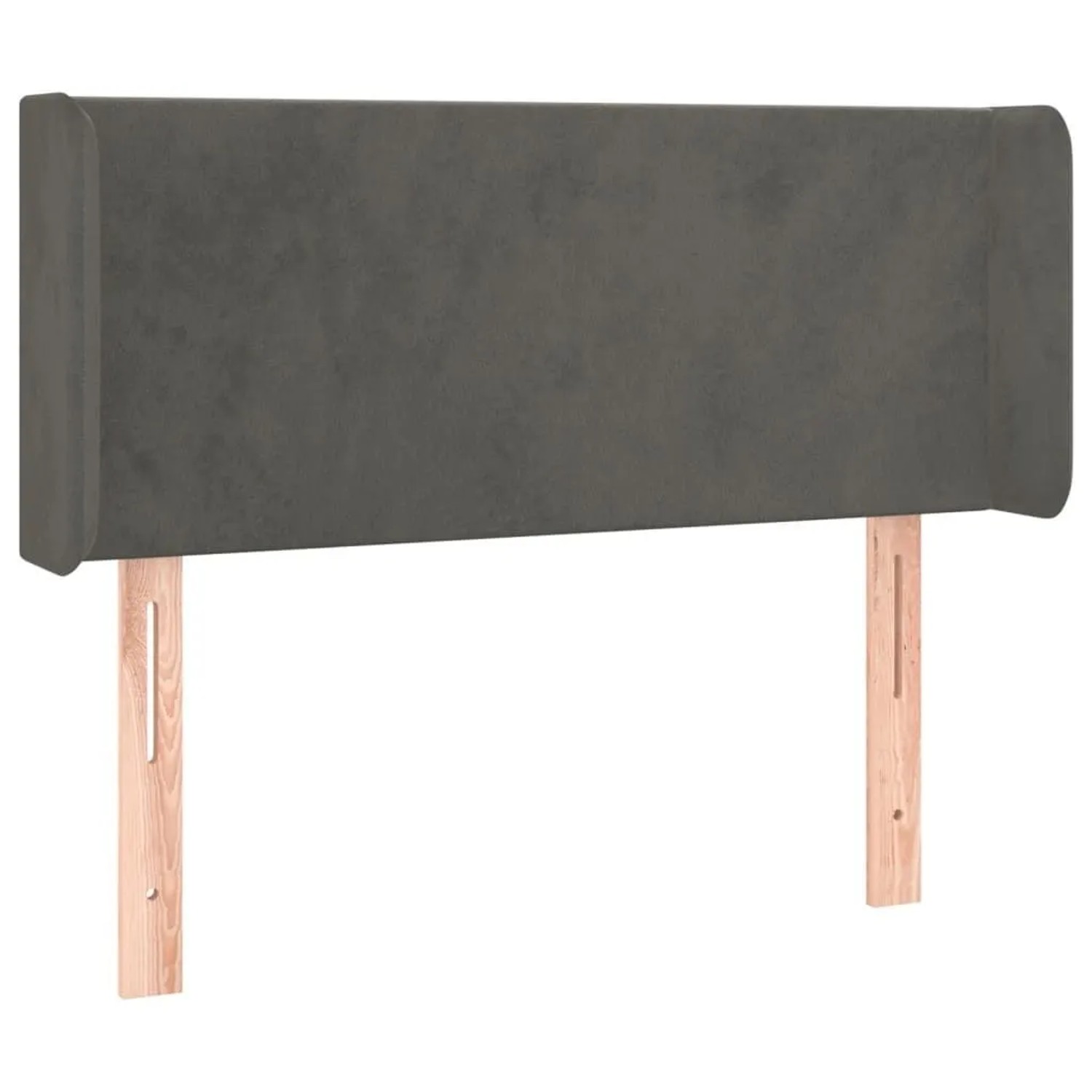 vidaXL Kopfteil mit Ohren Dunkelgrau 93x16x78/88 cm Samt 3118525