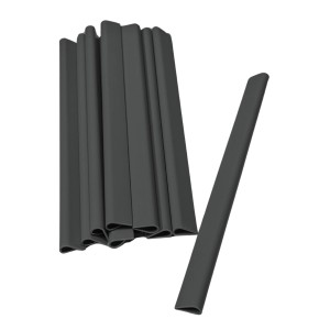 zaunzu Klemmschienen, 20er-Set, anthrazit. Zubehör zur Befestigung von Zaunblenden am Doppelstabmattenzaun.