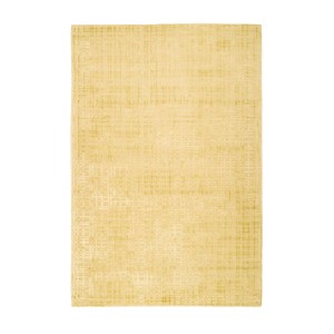 Handgewebter MeGusta Kurzflor Teppich in Gold mit 3D-Design, 120x170 cm.