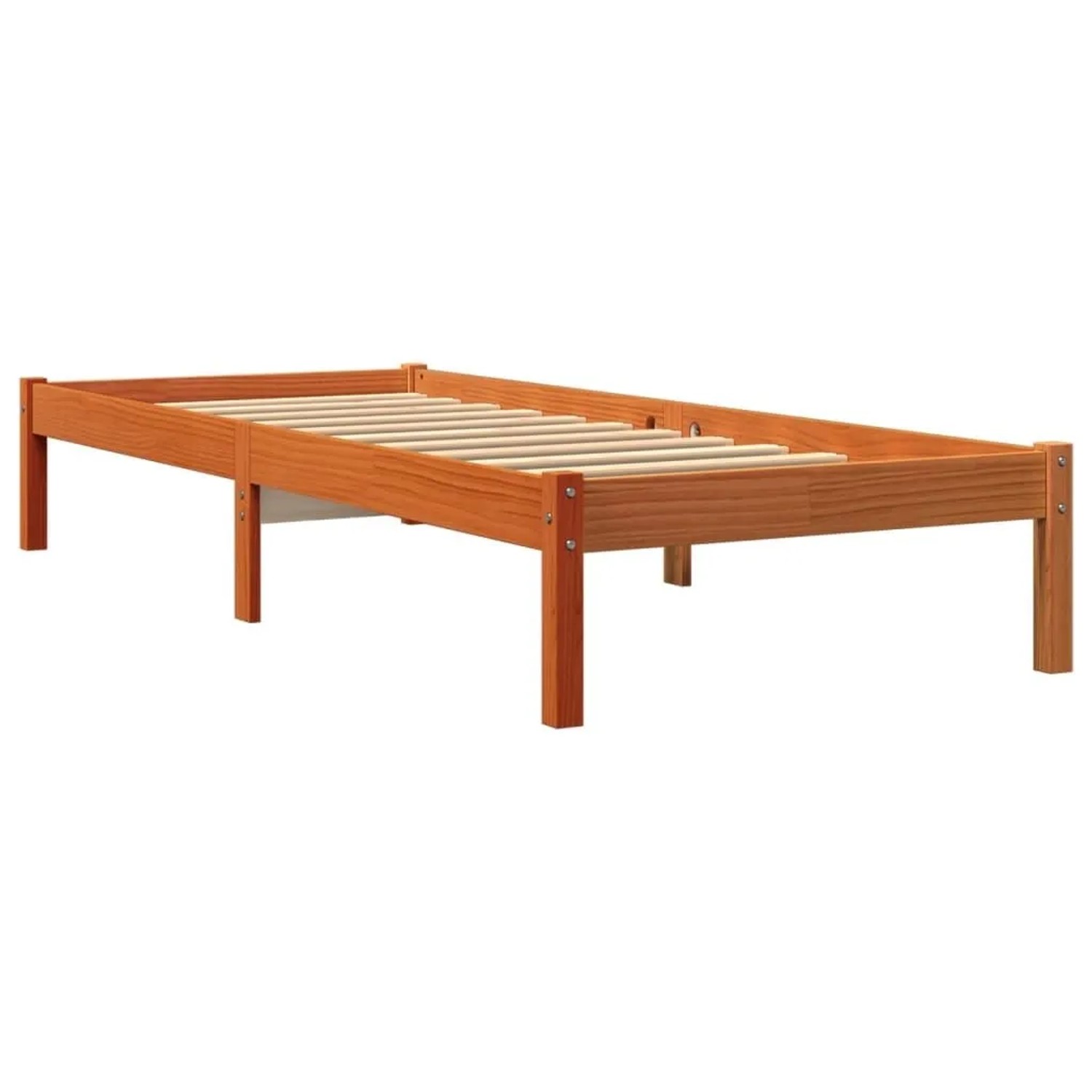 vidaXL Massivholzbett ohne Matratze Wachsbraun 90x190 cm Kiefernholz 844836 günstig online kaufen