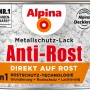 Dose Alpina Metallschutzlack Anti-Rost Kupfer Hammerschlag, 300ml.