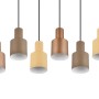 Moderne Trio Pendelleuchte Agudo, 6-flammig in Multicolor (Coffee, Beige, Taupe), 150x85 cm, für Wohn- und Essbereich.
