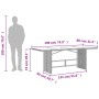 vidaXL 9-tlg. Garten-Essgruppe mit Maßen, bestehend aus Tisch und Stühlen aus grauem Poly Rattan.