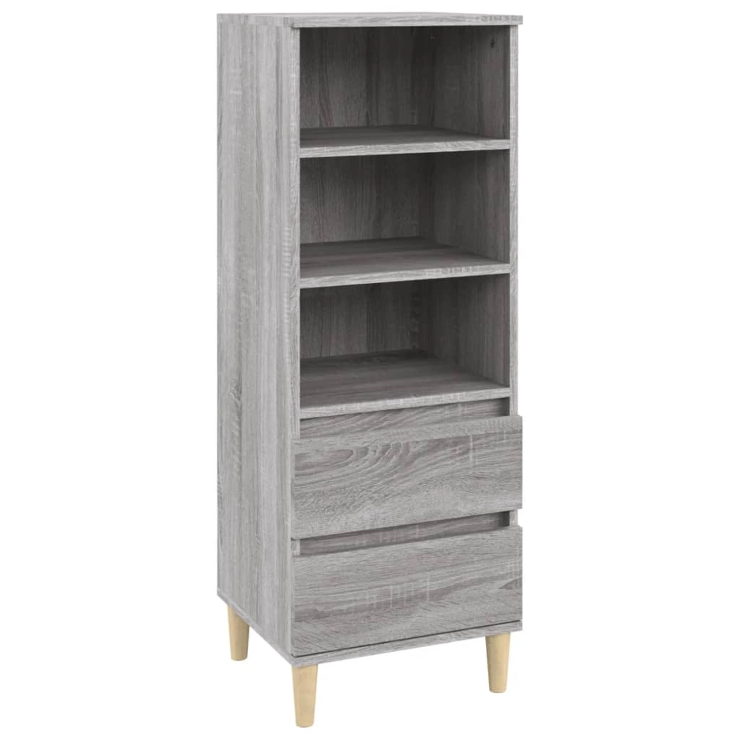 vidaXL Highboard Grau Sonoma 40x36x110 cm Holzwerkstoff 821242
