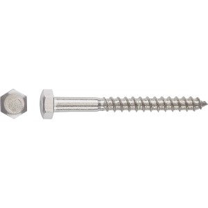 Holzschraube Sechskantkopf Ø 8 mm x 30 mm Edelstahl A2 10 Stück