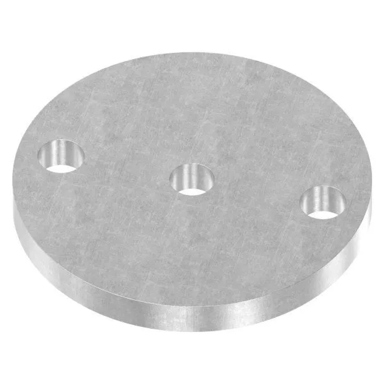 FeNau Ankerplatte Stahl Roh Ø 100 X 10 mm 2x Bohrung Ø 13 mm 1x Bohrung Ø 12,5 mm