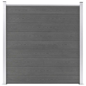 vidaXL Gartenzaun WPC 180×186 cm Grau 49067