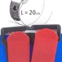 Conacord Klettbinder, 20 cm, schwarz-rot, aus Polyamid, für vielseitige Anwendungen.