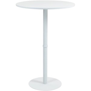 DELUKE Stehtisch Rund Ø 75cm CAHNI Metall Gestell Bistrotisch Gastro Bartisch Rund 110x75cm Weiß