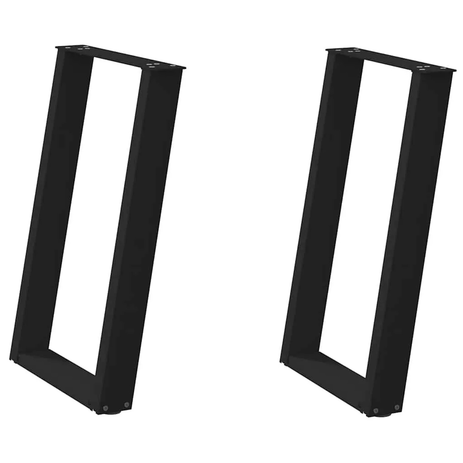 Thumbnail - vidaXL Esstischbeine U-Form 2 Stk Schwarz 50x72-73 cm Stahl 4012784