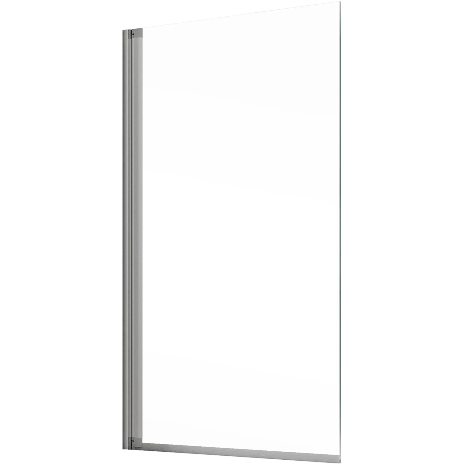 Schulte Badewannenaufsatz aus Echtglas mit Alu-Profil, 130x70 cm, zur Montage als Duschabtrennung.