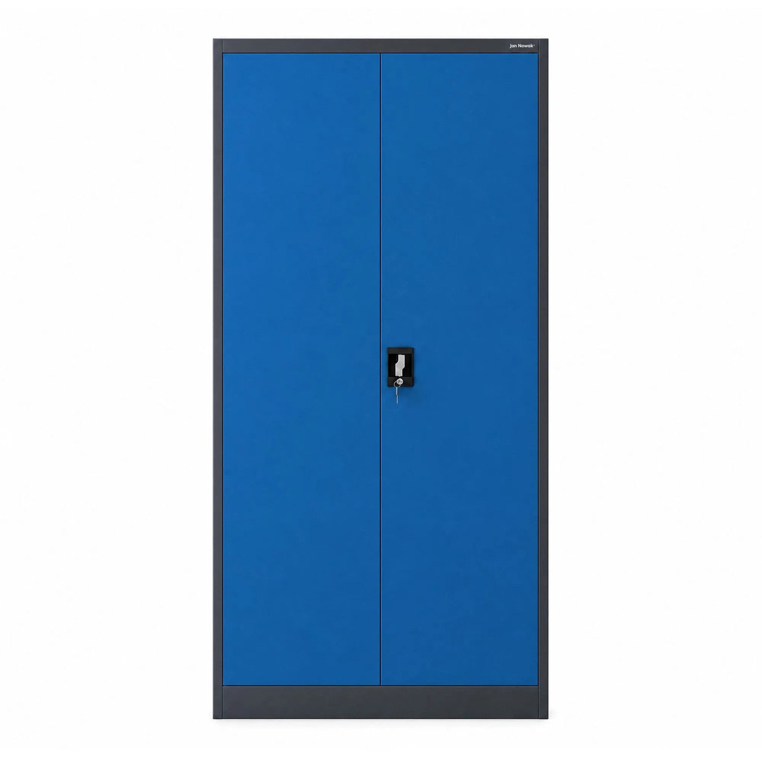 JAN NOWAK Metallschrank mit Stauraum Anthrazit-Blau TOMASZ 185x90x45 cm