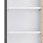 Offener Optifit Küchen-Hängeschrank Jonte984, 30 cm breit, Anthrazit und Wildeiche Dekor mit zwei Einlegeböden.