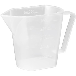 Transparenter LUX Messbecher 500 ml mit Skala für Schmierstoffe und andere Flüssigkeiten.