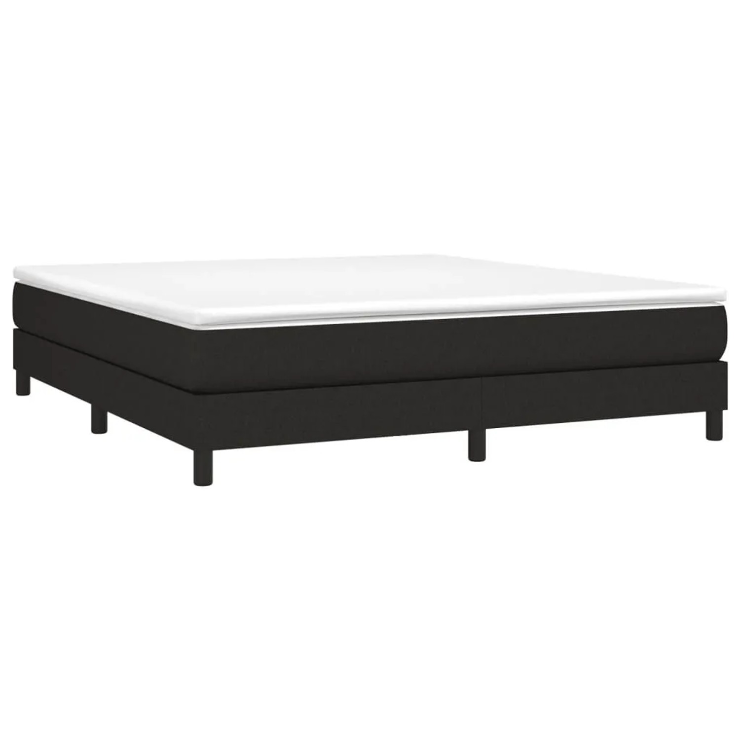 vidaXL Boxspringbett mit Matratze Schwarz 180x200 cm Stoff 3144095 günstig online kaufen