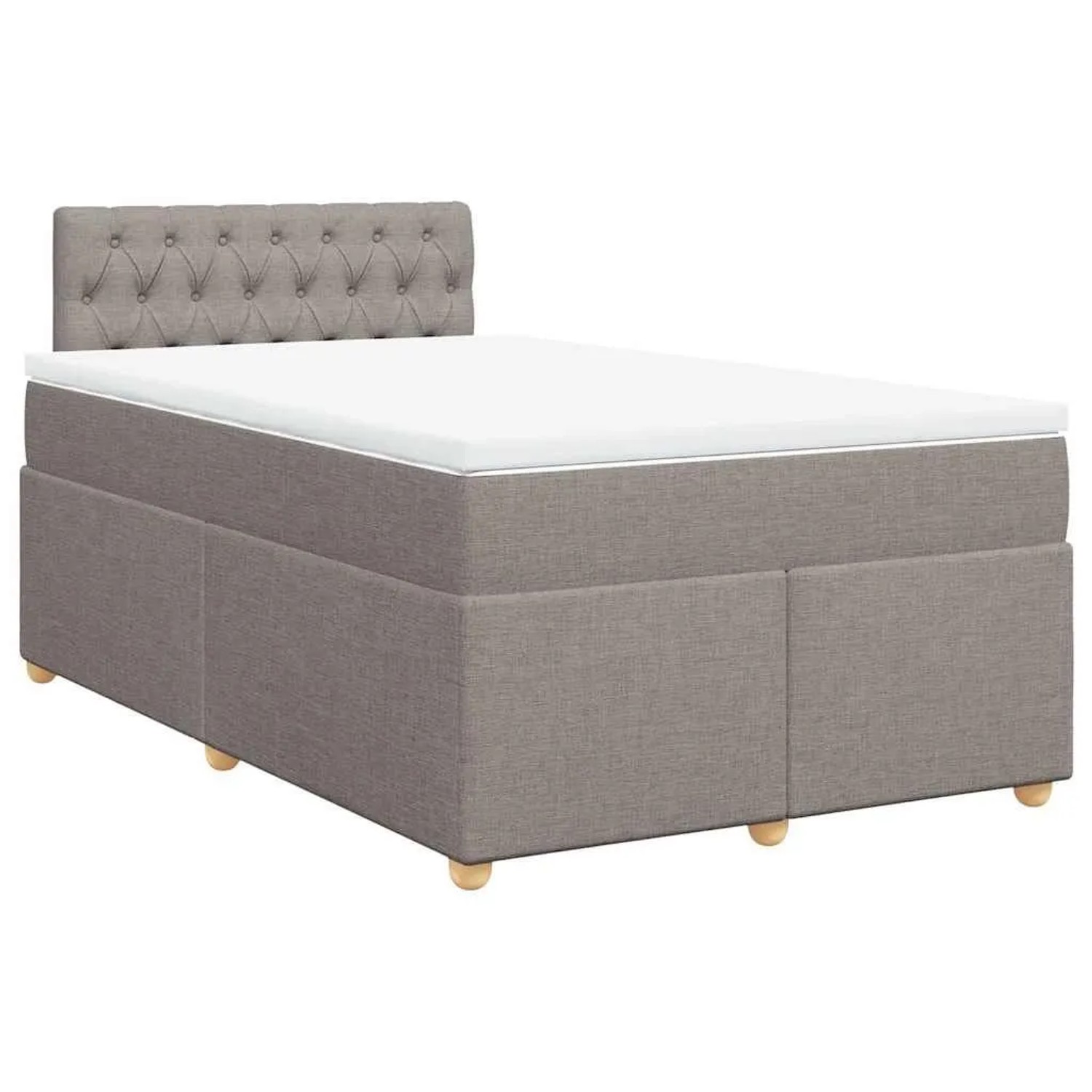 vidaXL Boxspringbett mit Matratze Taupe 120x190 cm Stoff 3286630 günstig online kaufen