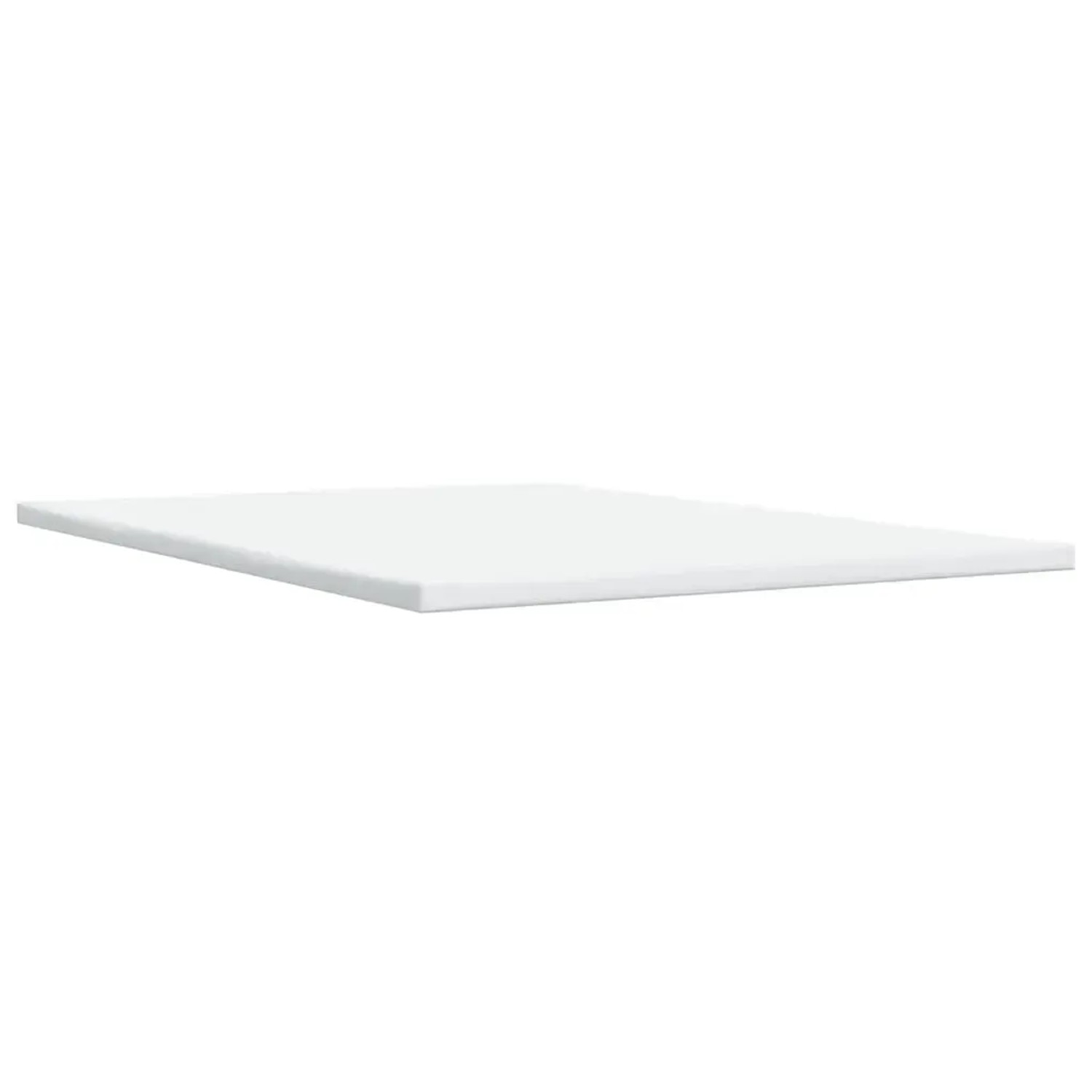 Weiße Matratzenauflage für Boxspringbett 140x190 cm. Atmungsaktive Schaumstoff-Füllung.