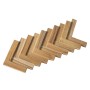 Rebel of Styles Holzverblender UltraWood Teak Herringbone, braunes Fischgrätmuster.