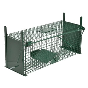Grüne Moorland Safe Lebendfalle mit zwei Eingängen für Ratten, Marder und Mäuse.