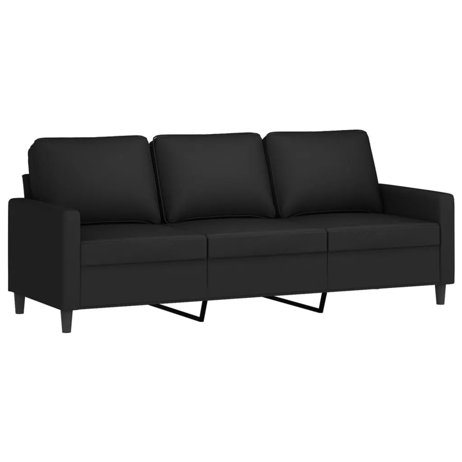 vidaXL 3-Sitzer-Sofa Schwarz 180 cm Samt 359214 günstig online kaufen