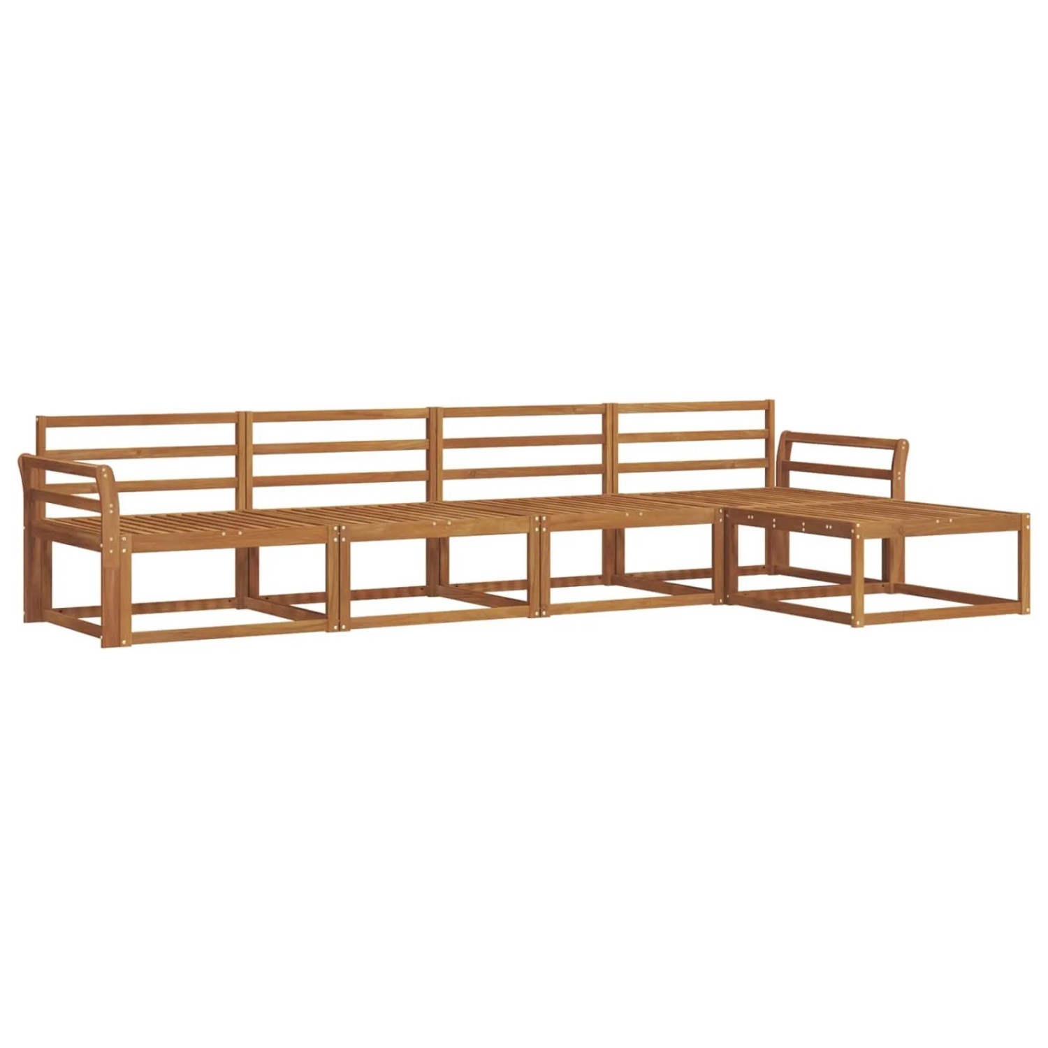 vidaXL Outdoor-Sofagarnitur 5-Tlg Natur Massivholz Akazie 3367437