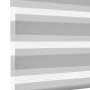 Graues Gardinia Doppelrollo EasyFix, 90x150 cm, mit transparenten und blickdichten Streifen.