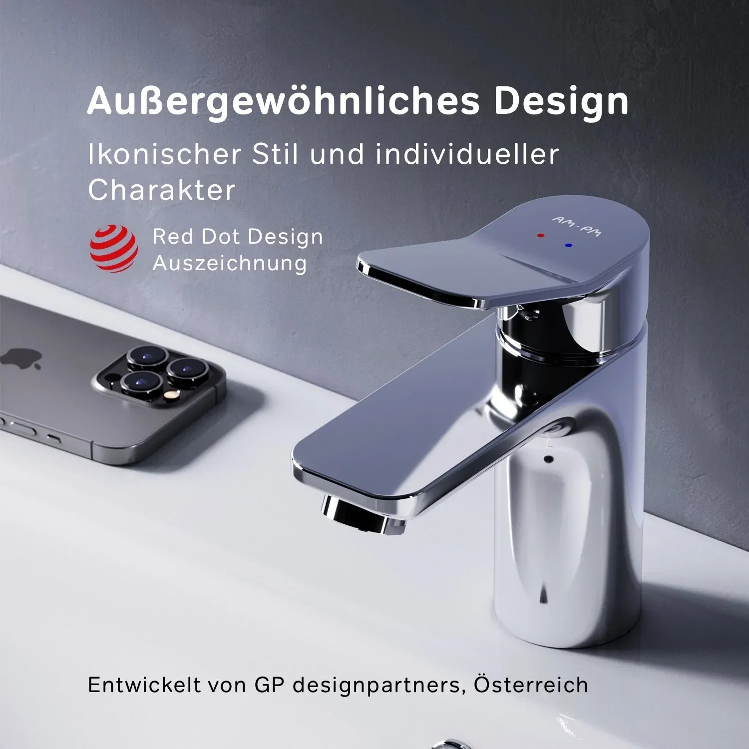 AM.PM Einhebel-Waschtischarmatur X-Joy Wasserhahn Bad aus Messing  