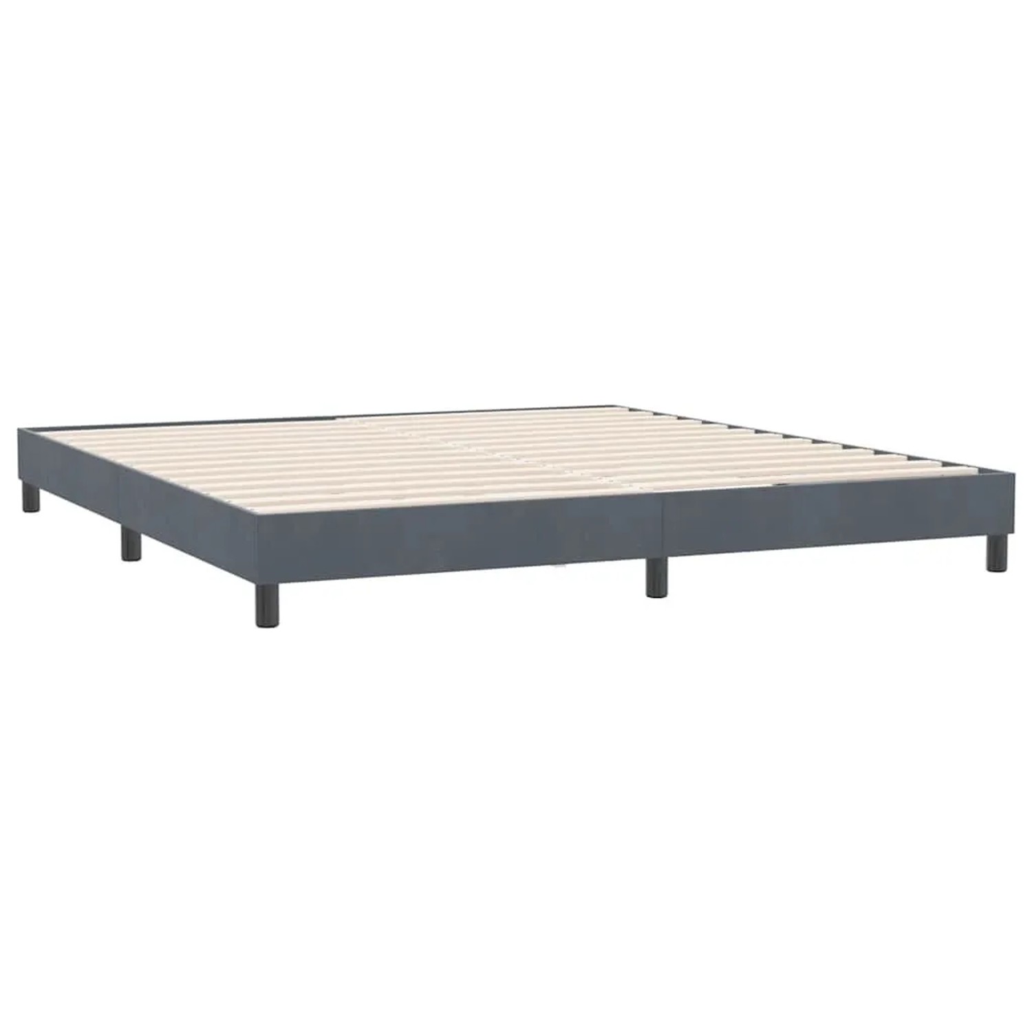 vidaXL Boxspringbett ohne Matratze Dunkelgrau 180x210 cm Samt 3315838 günstig online kaufen