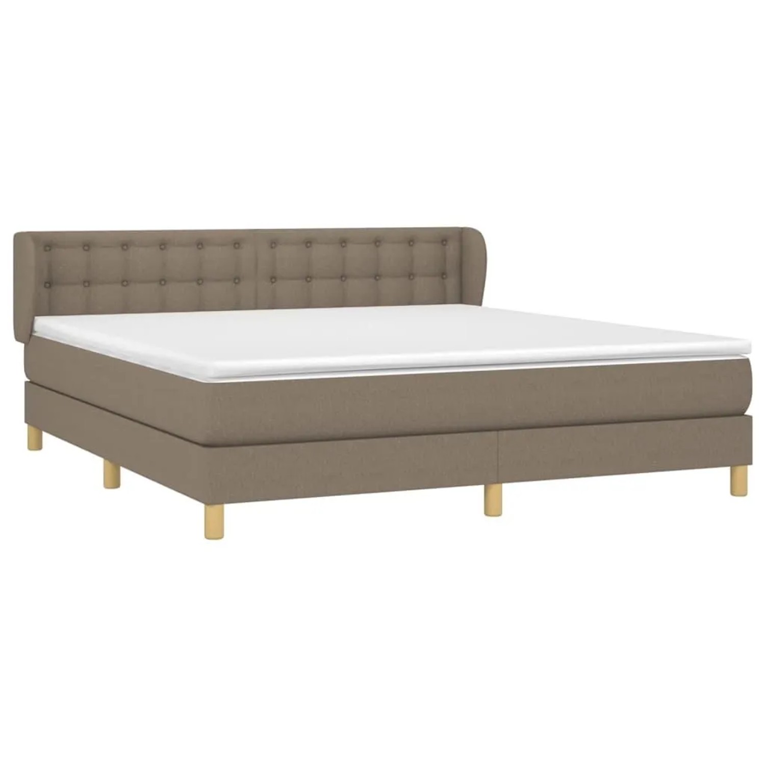vidaXL Boxspringbett mit Matratze Taupe 160x200 cm Stoff 3127137 günstig online kaufen