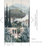 Fototapete mit Architekturmotiv in Blau, Creme und Beige, 1,59x2,8 m.