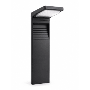 Schwarze Schweng Solar LED Gartenleuchte, 57,3 cm hoch, mit Solarpanel. Für Wege & Außenbereiche.