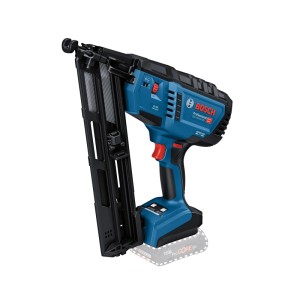 Blauer Bosch Akku-Holznagler GNH 18V-64 MD solo, kabelloser Tacker für Holzbearbeitung, ohne Akku.