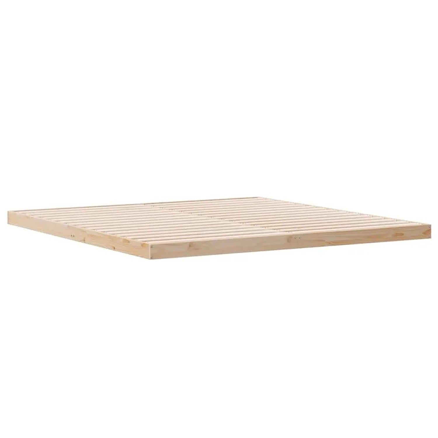 vidaXL Bodenbettrahmen Natur 213,5 x 104 x 9 cm Massives Kiefernholz 869744