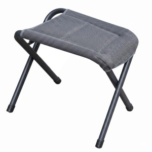 Grauer osoltus Alu Camping Hocker mit 3D Soft Touch Polsterung, faltbar. Ideal für Outdoor & Camping.