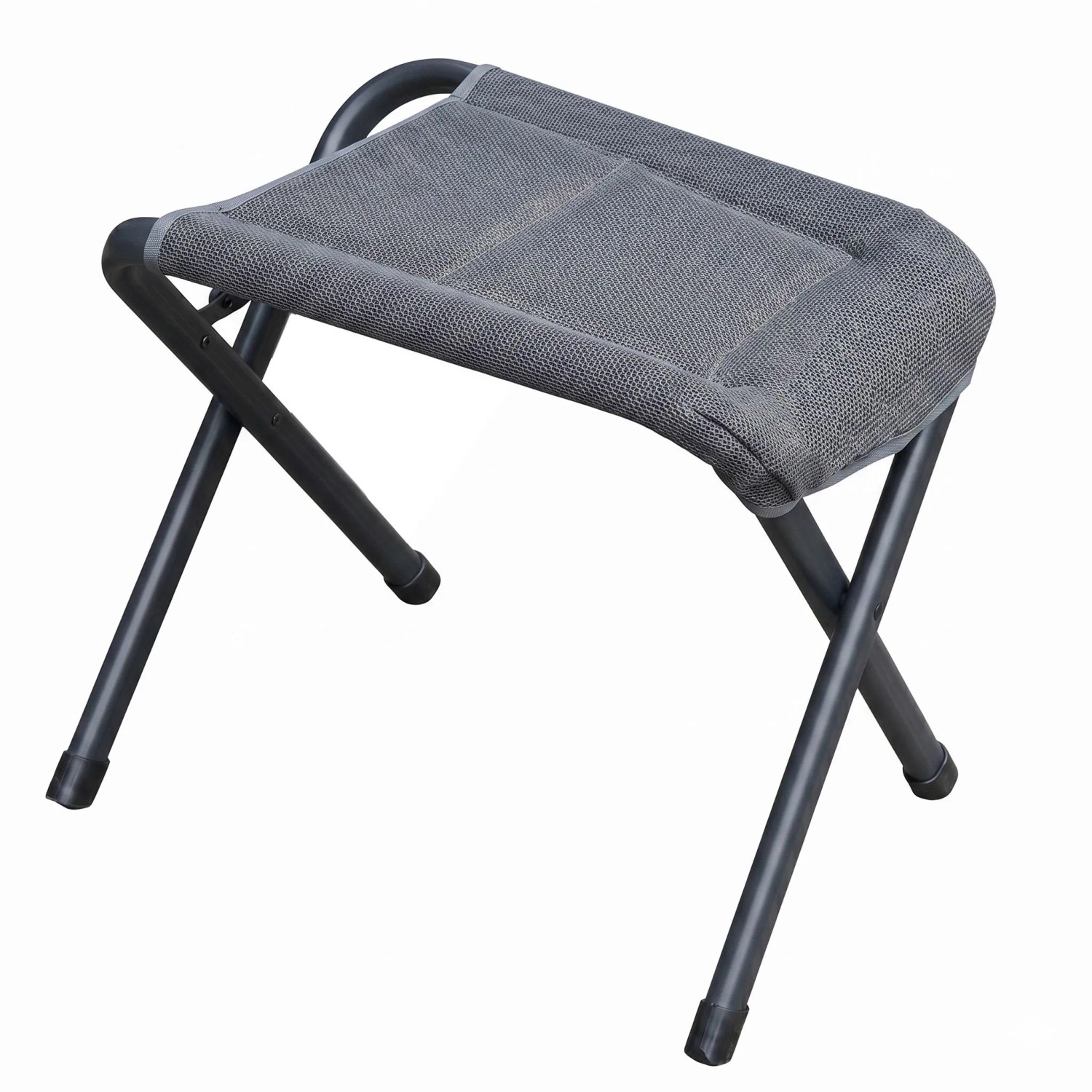 osoltus Alu Camping Hocker für Klappsessel mit 3D Soft Touch Open Grey