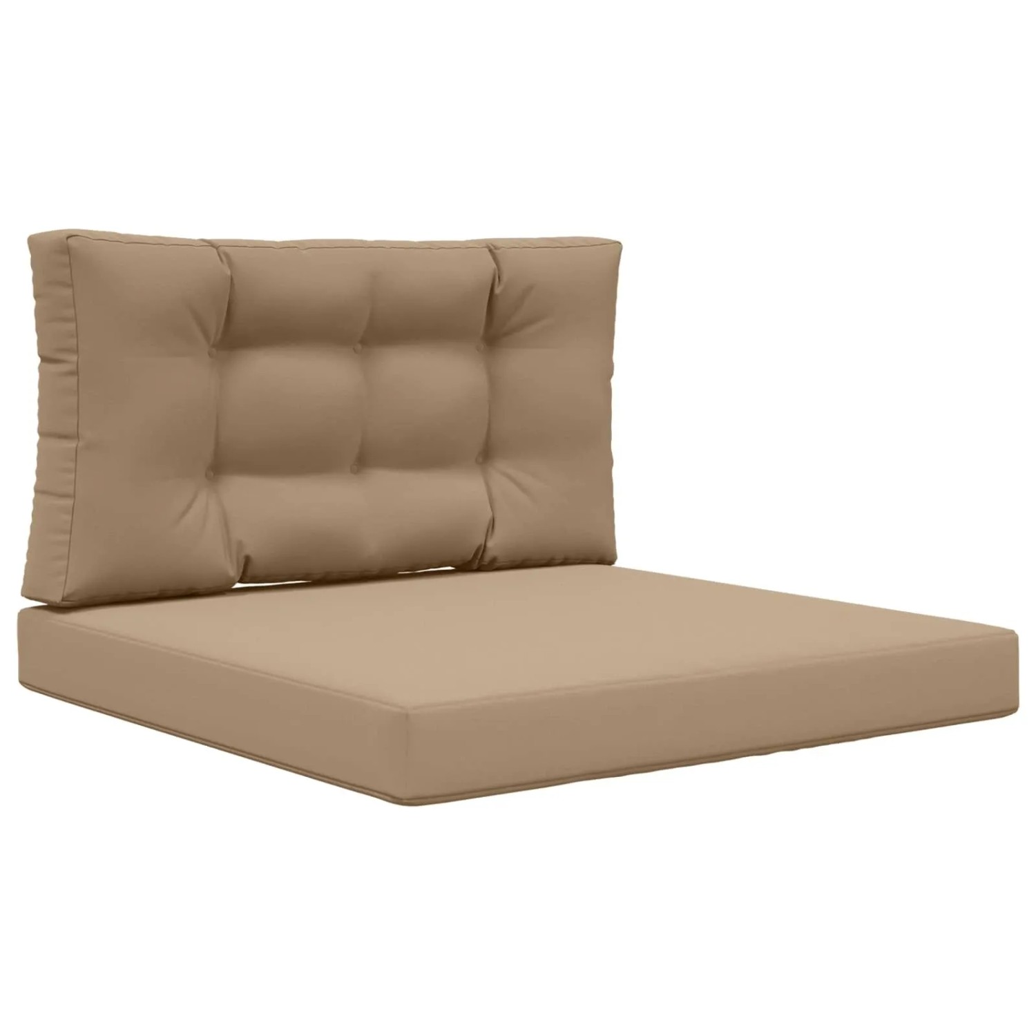 vidaXL Sofakissen für Draußen 2-Tlg Taupe Polyester 900854